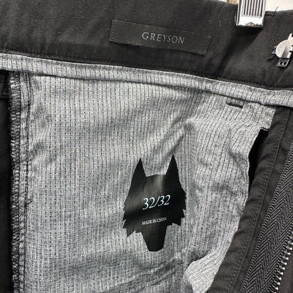 Greyson Wolf Amagansett 5-Pocket Chino Pants Size 32 x 29 Black Stretch Preppy - Picture 10 of 12
